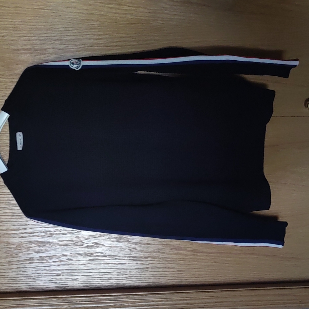 MONCLER Wool Waffle Knit Tricot Sweater